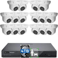 Vehicle PoE 16CH Detection, PoE 4K Camera Human for HDD Security Outdoor 24-7 Business 8MP AI IP Recording, & 16 4TB NVR Channel Surveillance 6MP pre-installed with Cameras, 16pcs ONWOTE System, 4K