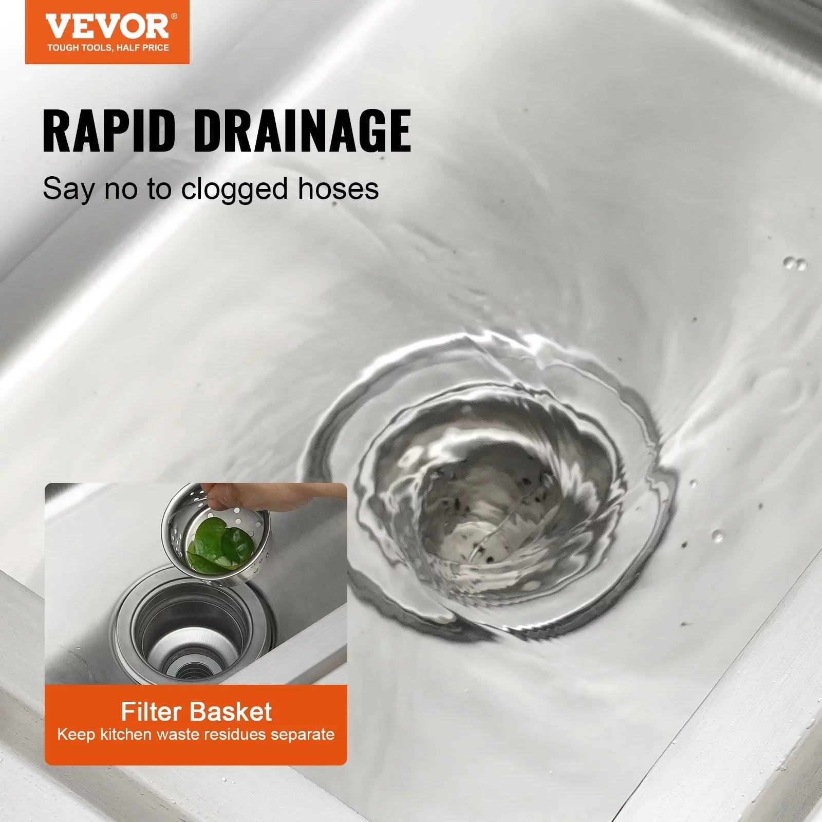 Sink 19.1 39.4 & in Utility Prep Commercial 37.4 Single w/Workbench BENTISM Bowl x x