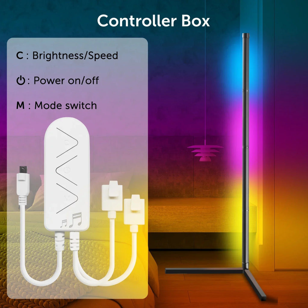 LED Syn Changing, Lamp, Dimmable, Color eco4life Floor Smart Music Standing WiFi