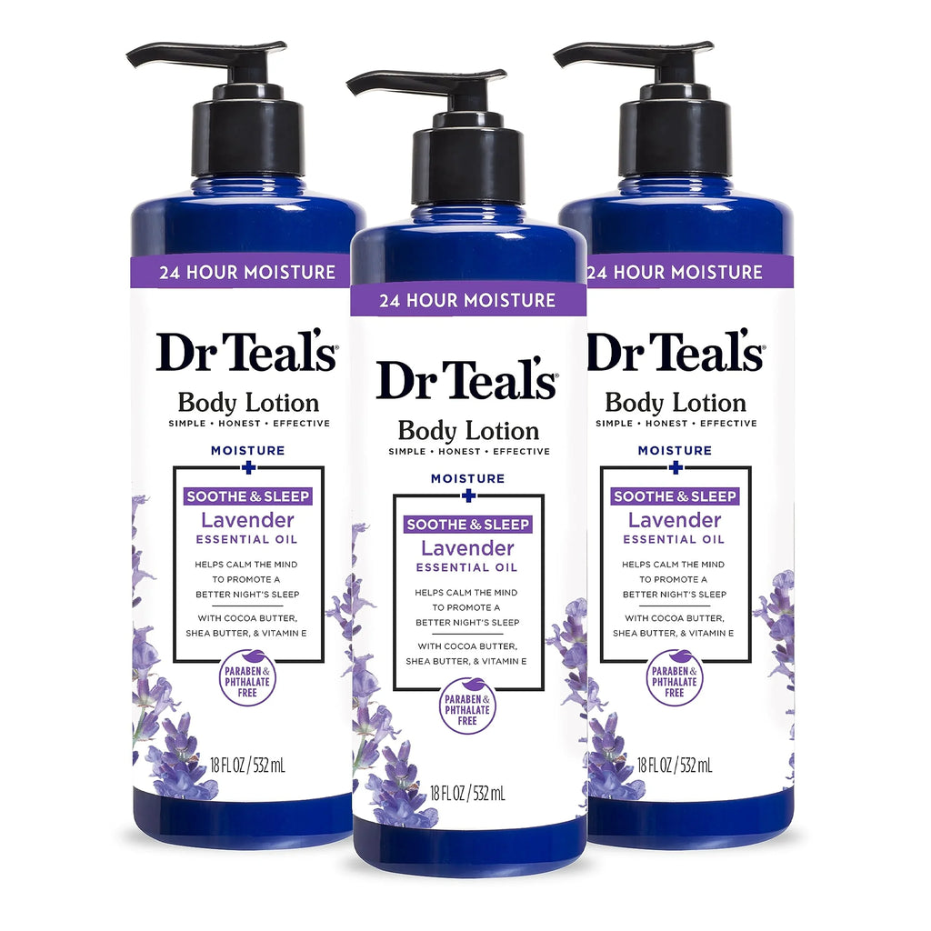 Dr Oil, Essential 3). Lavender 18 Body Lotion, Oz Of Fl Teal,S (Pack