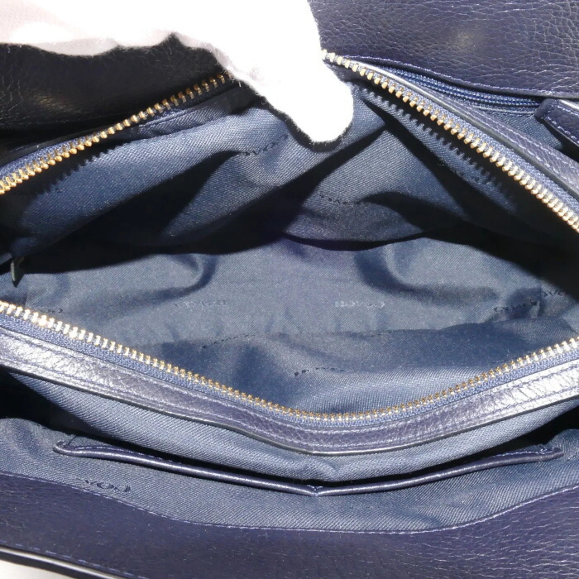 COACH 30 Mercer 2Way (Good) Pre-Owned Shoulder Satchel 37575 Navy Women's Bag