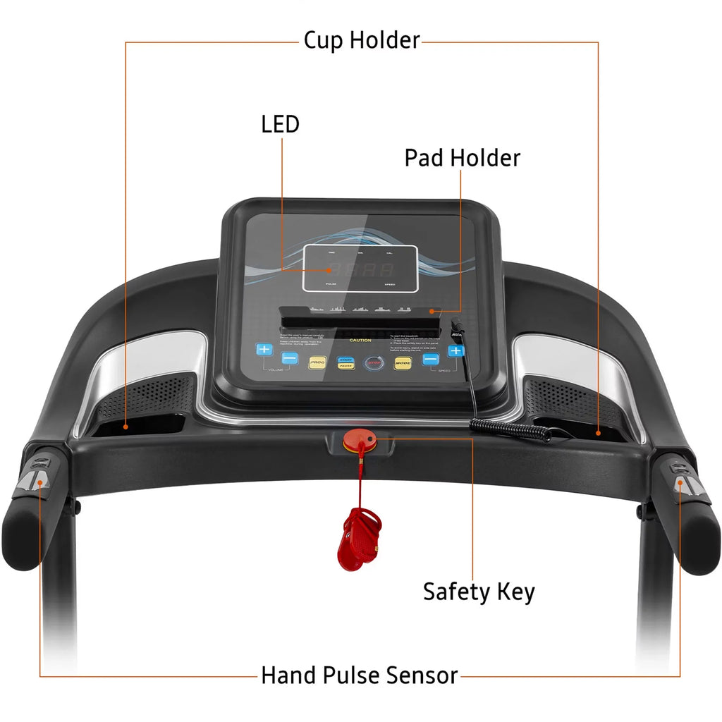 Machine with Jogging Easy Treadmill Adjuster Speakers Running Folding Audio Motorized Incline and Compact