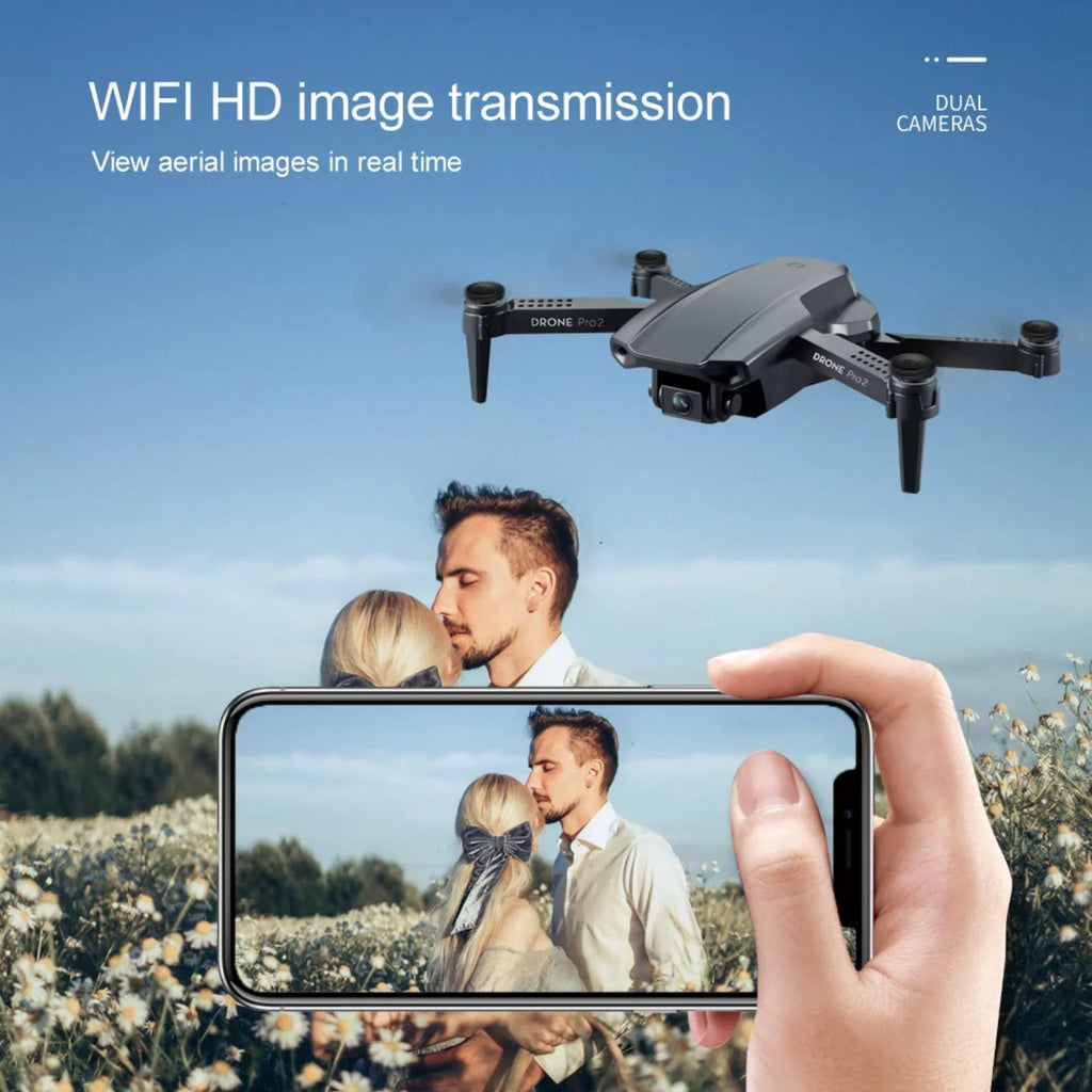 PRO HD Camera Drone GPS RC FPV Foldable Dqacd Drone 2021 E99 WiFi Dual 4K New