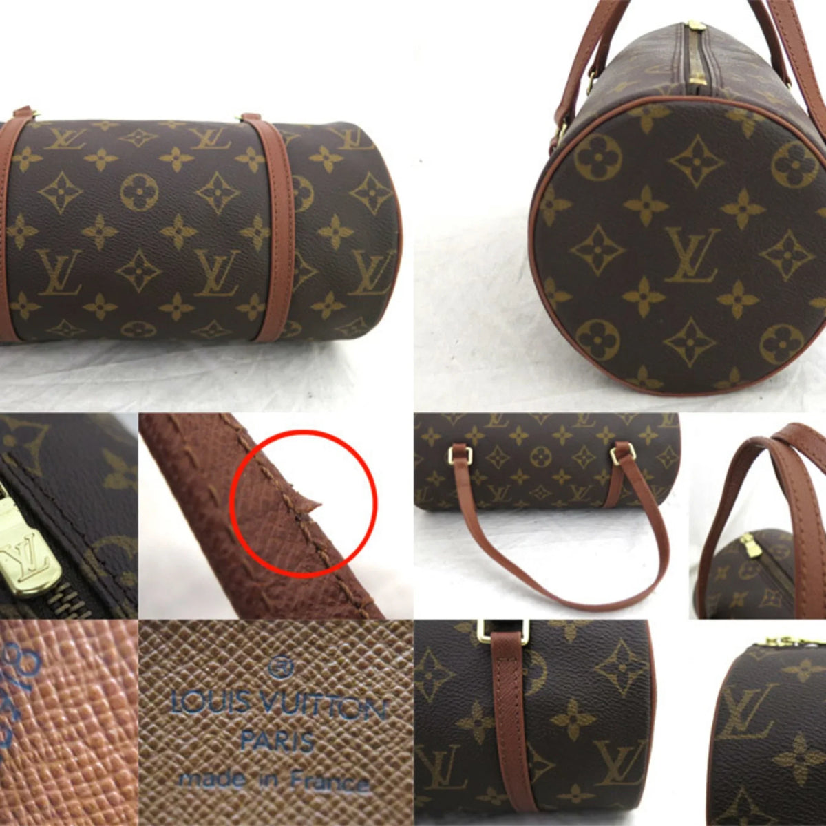 Louis Handbag Monogram M51366 Vuitton VUITTON Pre-Owned Brown Canvas Papillon (Good) Women's LOUIS