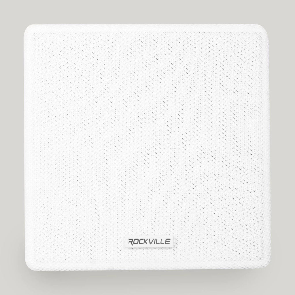 Kit Rockville Wall RPA40BT Speakers 4-Room White Audio Home Cube Receiver+(8)