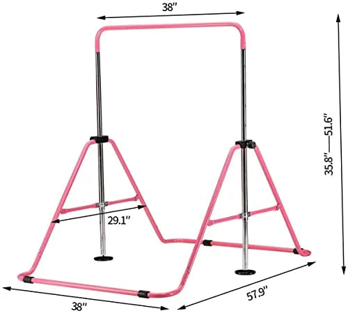 Bar, Bar Adjustable Bars, Folding Junior for Gymnastics Height Monkey Wesfital Gymnastics Training Bars Home Tumbling Horizontal Bars Kids,