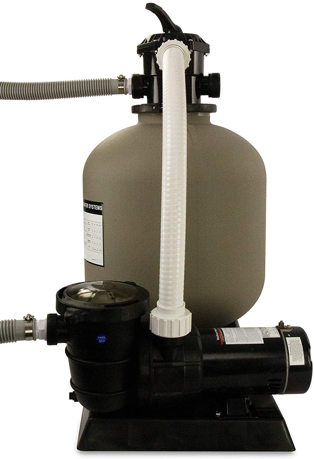 Force with Above-Ground Clear Pump Rx 1 Extreme Sand 19" Pool HP Radiant Filter