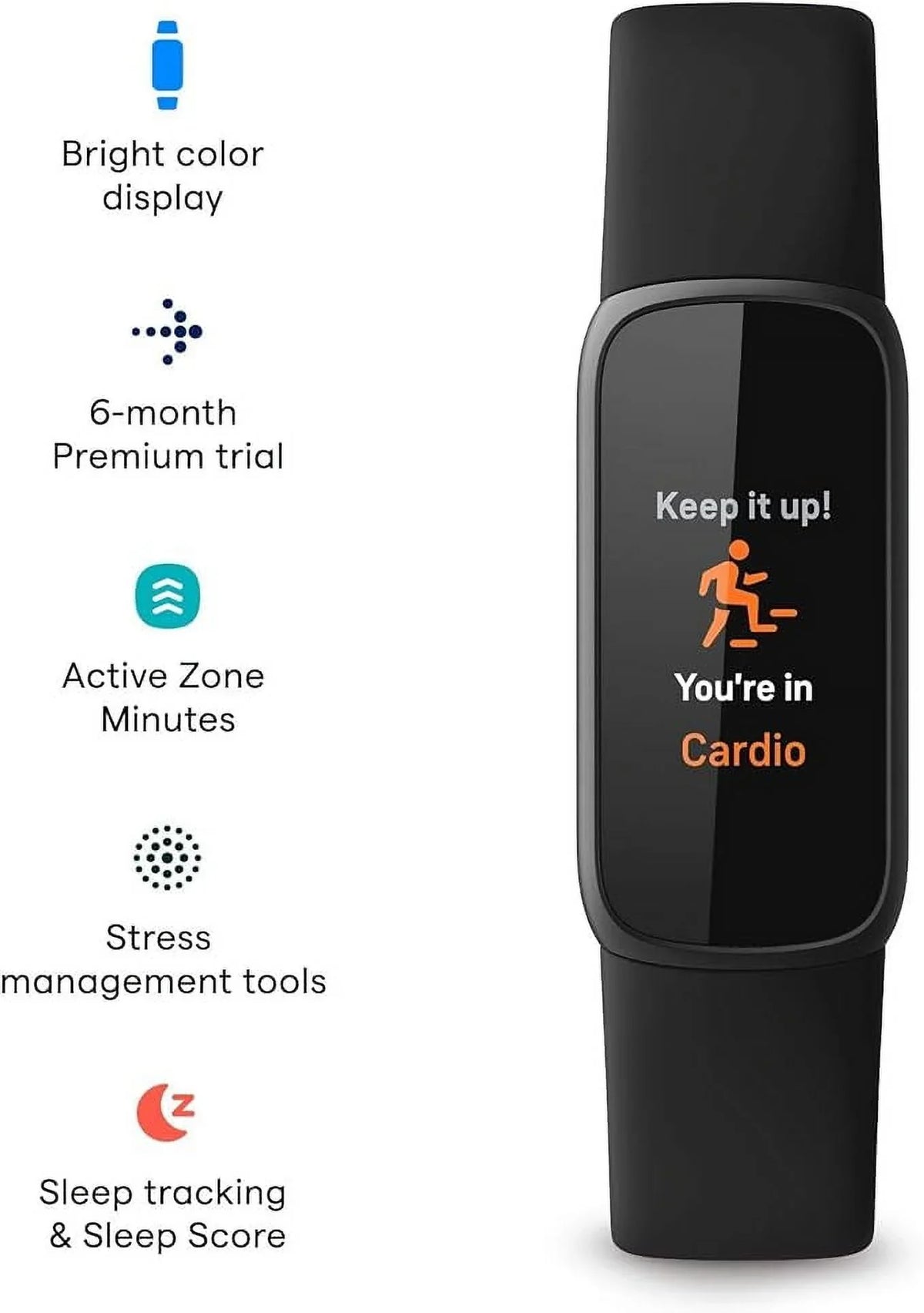 Luxe-Fitness Box Open Wellness-Tracker Stress Fitbit Management FB422BKBK Sleep-Tracking