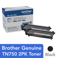 High-yield Printer TN7502PK Genuine Cartridge, Toner Brother Black