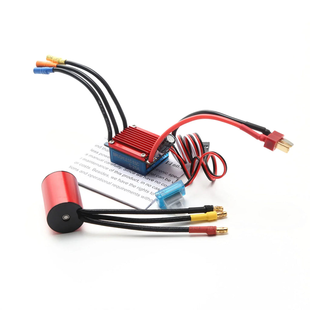 Motor 25A Brushless Brushless 118 4800KV 4P RC Servo Truck Sensorless Programming Speed Car Electric Controller for 116 S2435 2.2KG ESC