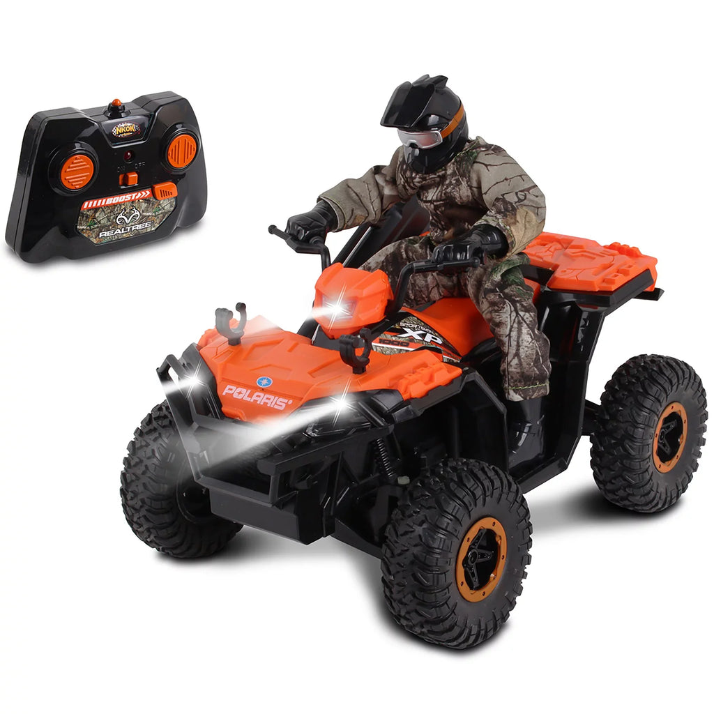 Camouflage, Radio GHz Turbo Polaris Licensed, 1:8 - 6+ NKOK Scale Sportsman #81433, & Officially 2.4 Boost Rider, RealTree RC, With Edge XP RealTree Ages Control