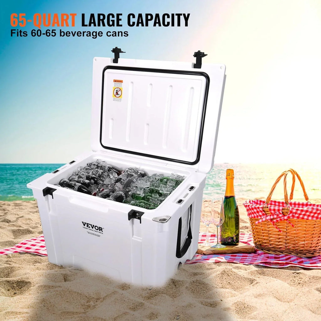 Cooler Keeps HAOFEI Travel, Chest Duty Hard Box Camping, Retention Lunch Ice to Handle, Ice with Insulated up Outdoor, Ice Rotomolded Cooler, 25/33/45/65 for Portable qt, 6 Days Heavy for