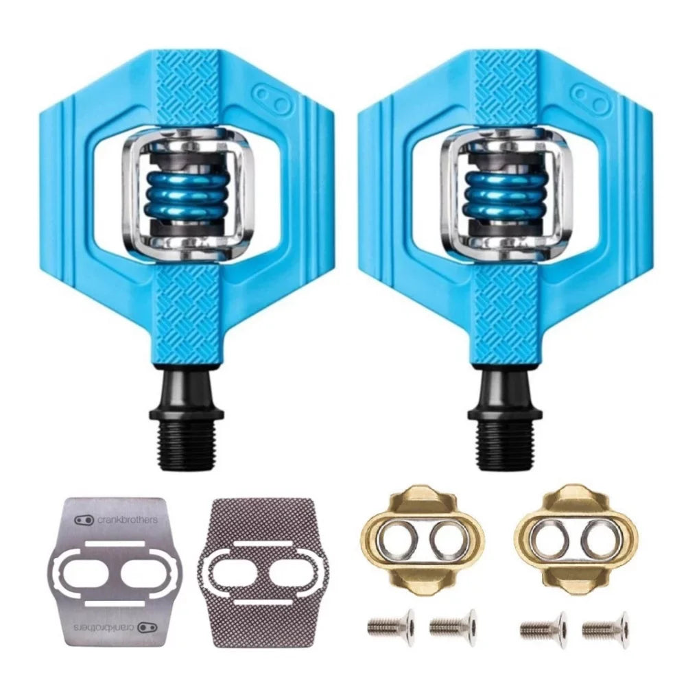 and Crankbrothers with Cleats Candy Set Shields (Blue) Pedals Bike 1 Shoe