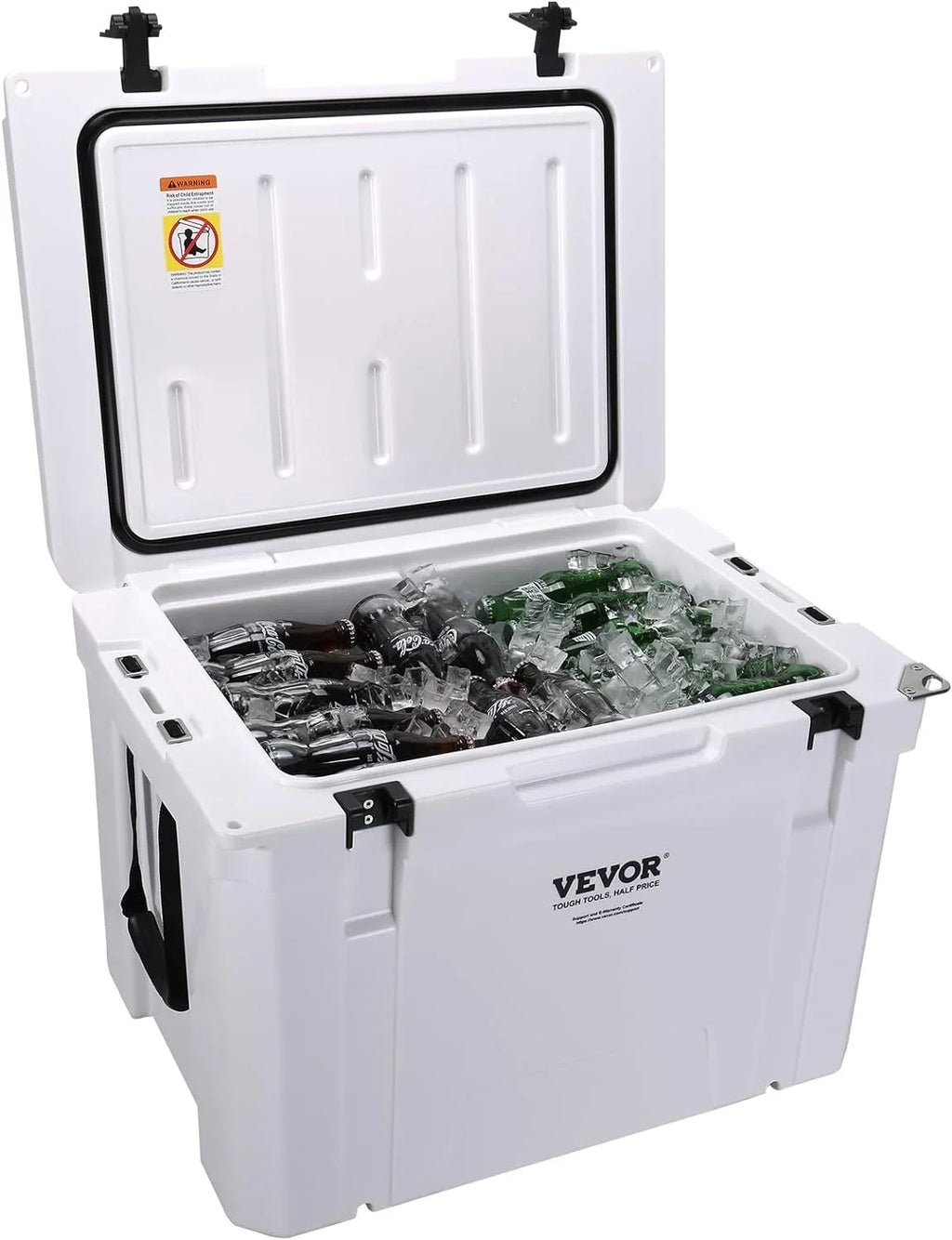 Cooler Keeps HAOFEI Travel, Chest Duty Hard Box Camping, Retention Lunch Ice to Handle, Ice with Insulated up Outdoor, Ice Rotomolded Cooler, 25/33/45/65 for Portable qt, 6 Days Heavy for