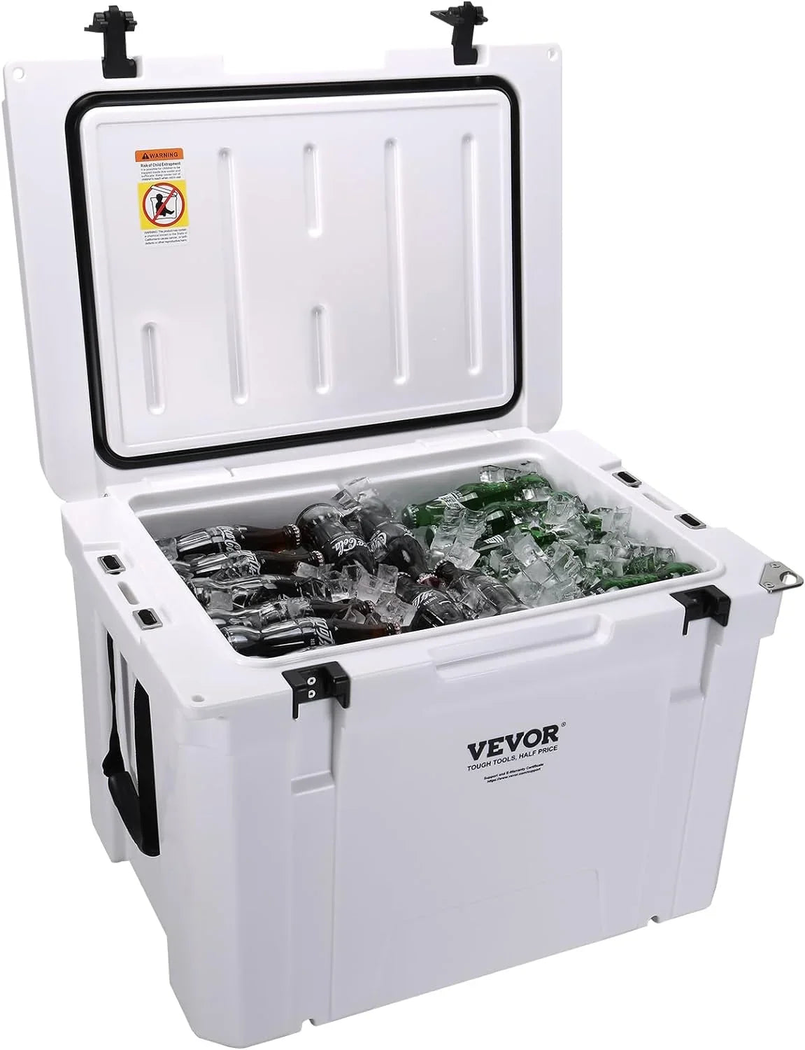 Cooler Keeps HAOFEI Travel, Chest Duty Hard Box Camping, Retention Lunch Ice to Handle, Ice with Insulated up Outdoor, Ice Rotomolded Cooler, 25/33/45/65 for Portable qt, 6 Days Heavy for