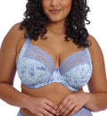 Lace Bra Stretch Plunge Underwire (4490),42DD,Cornflower Lucie Banded Elomi