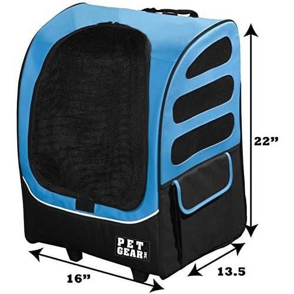 Mesh Plus Pouch, For Car Telescoping Extra Ocean (PG1280OB) Seat Blue, Ventilation, Traveler Travel Cats/Dogs, Large Handle, Carrier, Tether, Storage Included