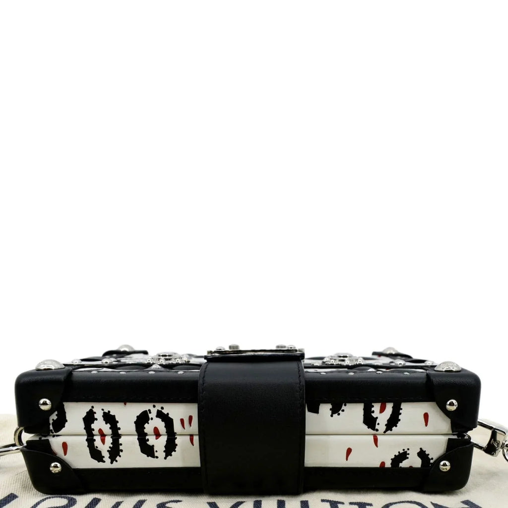 Crossbody Leather Malle VUITTON Print Pre-owned LOUIS Graphic Bag Black/Multicolor Petite