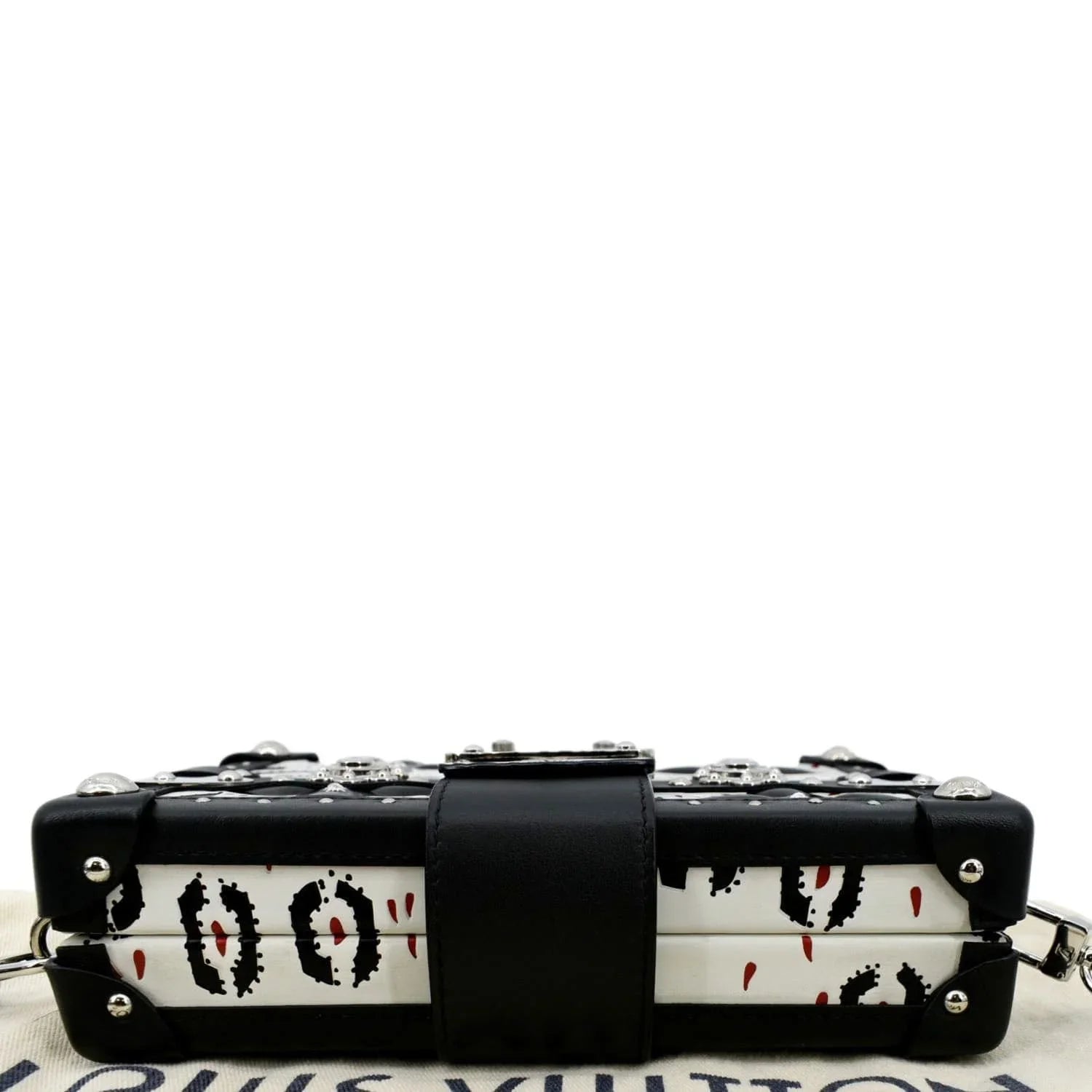Crossbody Leather Malle VUITTON Print Pre-owned LOUIS Graphic Bag Black/Multicolor Petite
