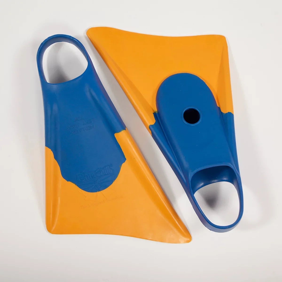 Makappuu Rubber Churchill Adult Blue/Orange, Floating Fins, Medium Swim Unisex
