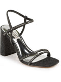 Block Womens Mischka Rebekah Badgley Shimmer Heels Strappy
