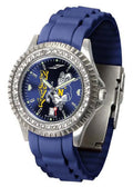 SunTime Women's Navy Band Sparkle Watch Naval Bezel Academy Silicone
