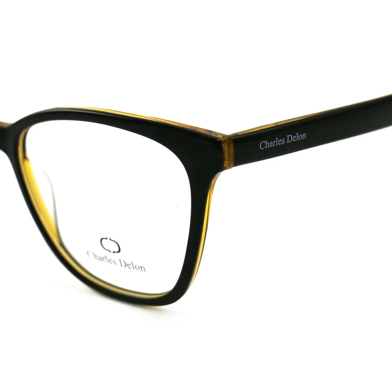 Eyeglasses Womens 142 Delon Eye Charles 18 Black/Gold Frames by 54 Cat