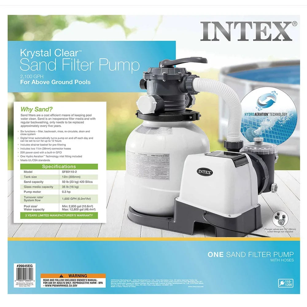 Deluxe Skimmer Kit, Sand & Pool Pool Filter Maintenance 2100 Intex Pump, GPH