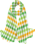 Hyjoy Long Shawl Wrap Scarves Scarf for Lightweight Women Girls Pattern Classic Silk Neck Checkers