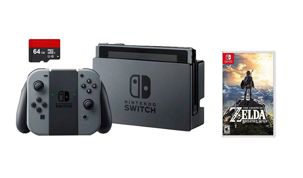 with Zelda Console Switch Bundle Nintendo Gray Joy-Con