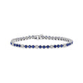 Gold Bracelet, CTW Creations Sapphire & BRB398SD Louis White 14K 3.09 Diamond