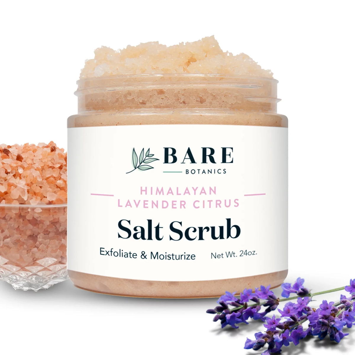 Body Scrub Lavender Himalayan Salt Bare Citrus Scrub oz 24 Botanics