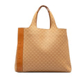 Bag Macadam Authenticated Celine Coated Pre-Owned Tote Canvas (Good) Brown Unisex Fabric