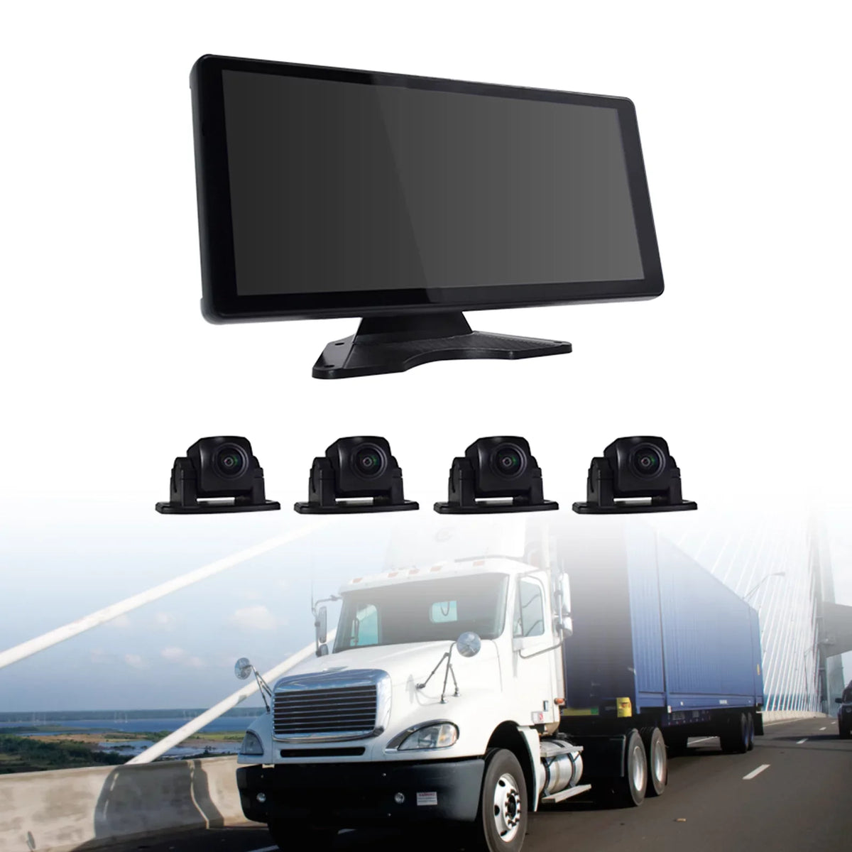 AI DVR Driving RV Monitor GPS Video Recorder for Screen 10.36" Truck Touch Bus