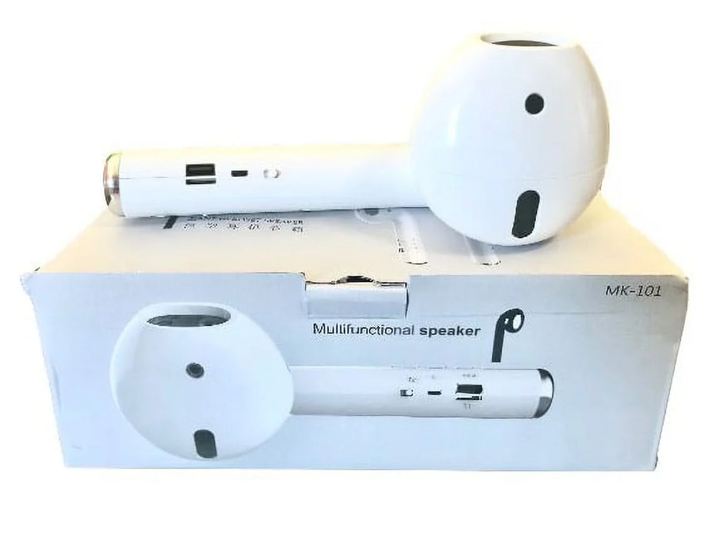 Portable Headset Travel, Slot(White) Indoor, Outdoor, Wireless Aux Card Music SD for TF Cable Giant 5.0 3D Speaker Mic, Bluetooth and Stereo w/Built-in Party, Giant Loudspeaker