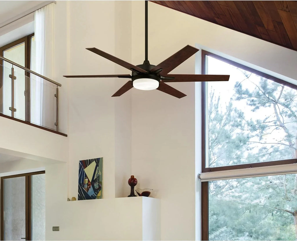 Inch, and Google Alexa Frosted 74002B00 Control, WiFi Home LED Smart Opal Glass 60 Light, Remote Lighting Transitional Compatible Fan with Amazon Cayuga, Black-Bronze with Finish, Ceiling GOURE