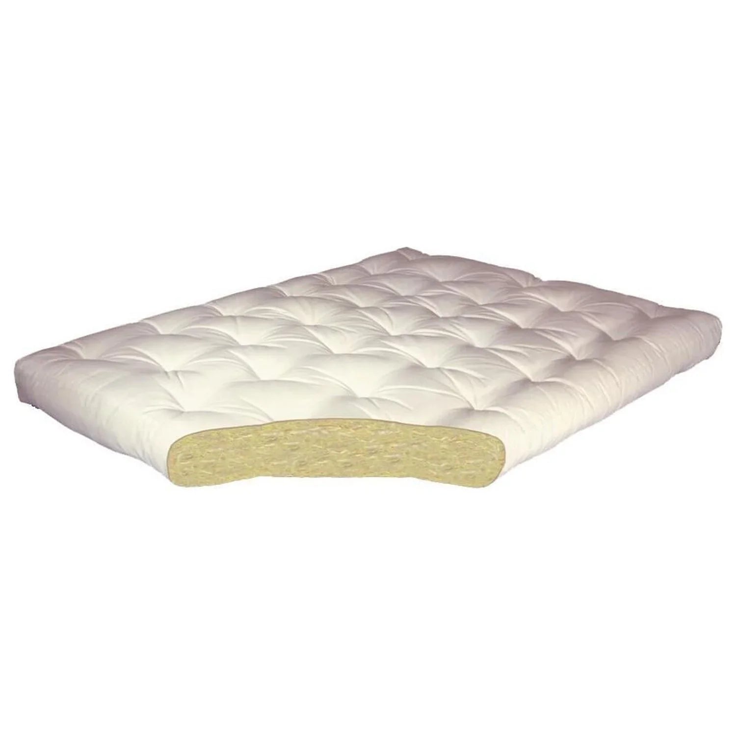 All Cotton 4" Twin Tan Mattress-Color:Tan Microfiber,Material:Cotton,Quantity:1 #604 Microfiber Futon