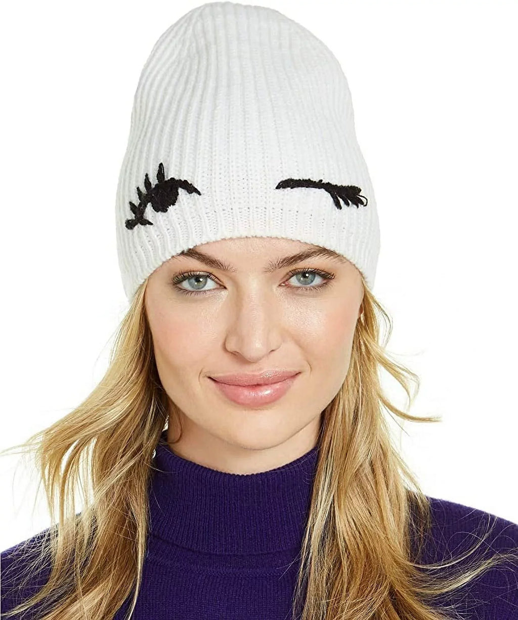 New Spade Cream/Black Kate Beanie York Winking