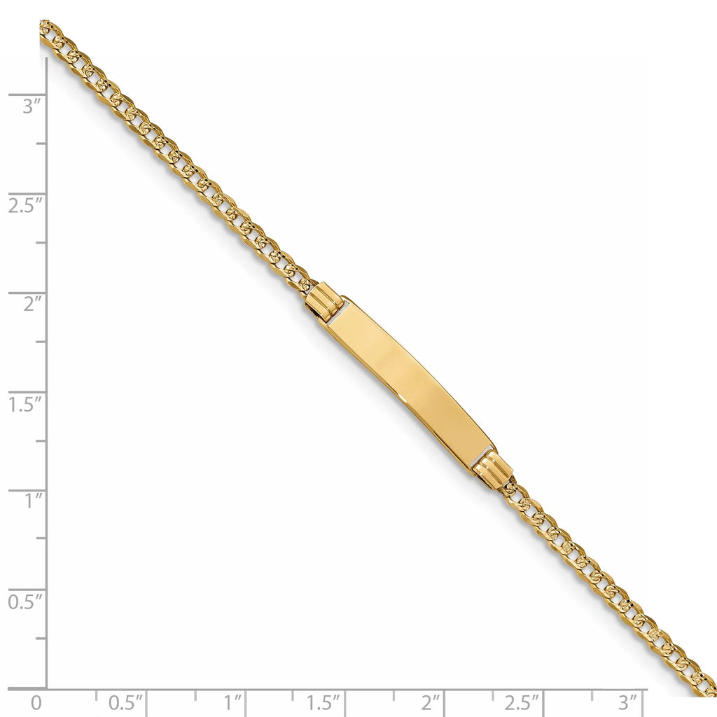 w/Rhodium Link ID Pav Children's Bracelet Curb Beautiful