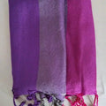 Band Triple Shawl Purple - Vegan Silk