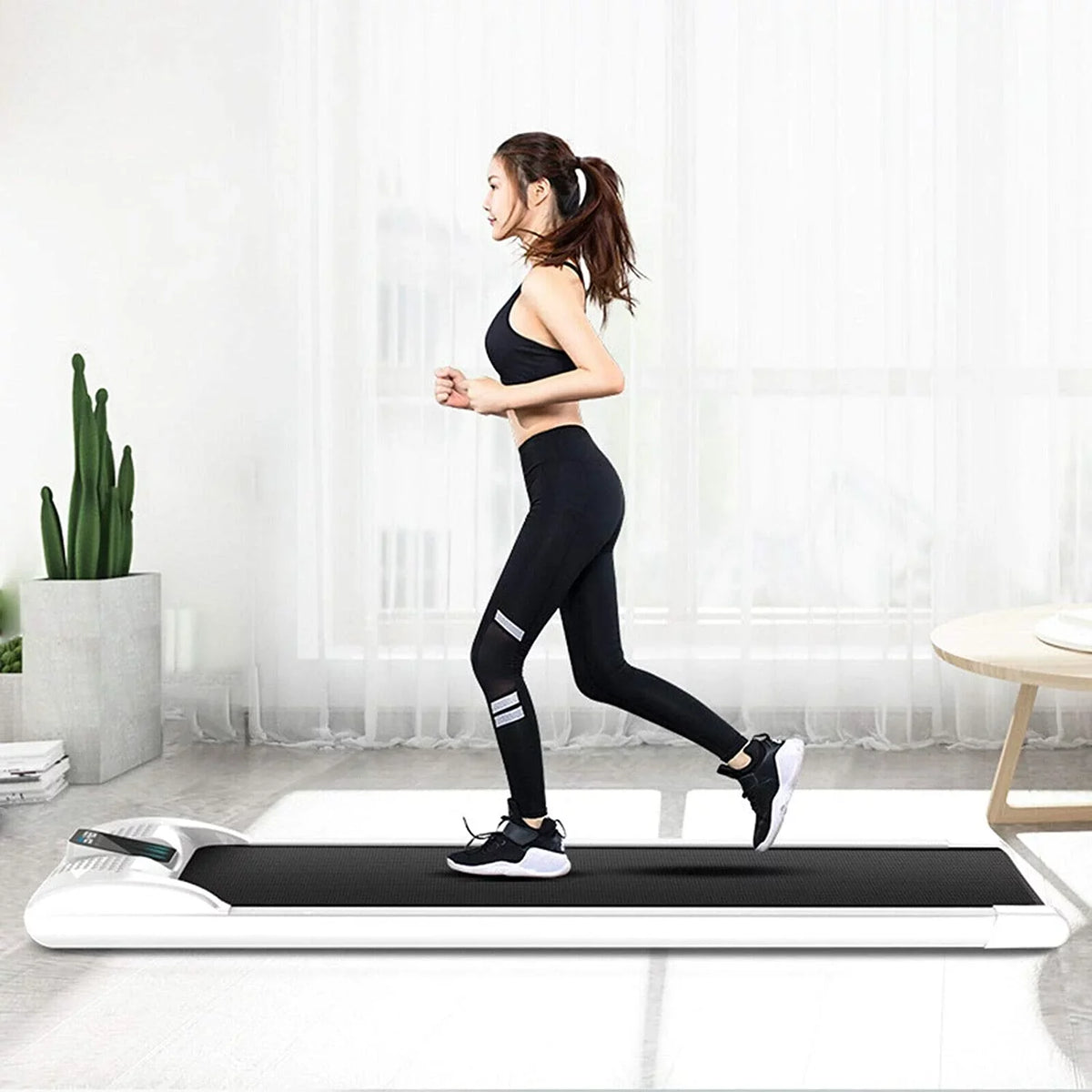 for Loyalheartdy 0.65HP LED Office Under Display LED Running Machine Treadmill Jogging 1-6km/H Portable Desk with Pad Home Walking Electric