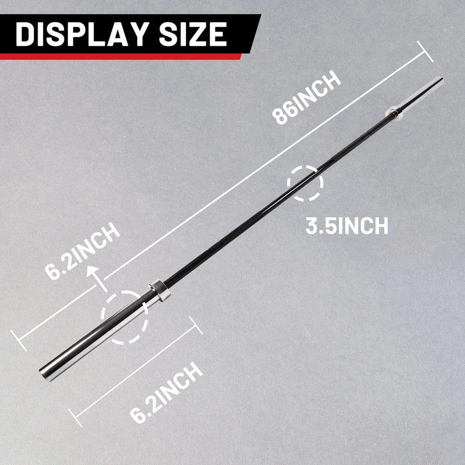 Chrome Black POUND Hard Weights Olympic Bar Barbell Barbells,1000 Chrome Solid Power Lifting Lifting
