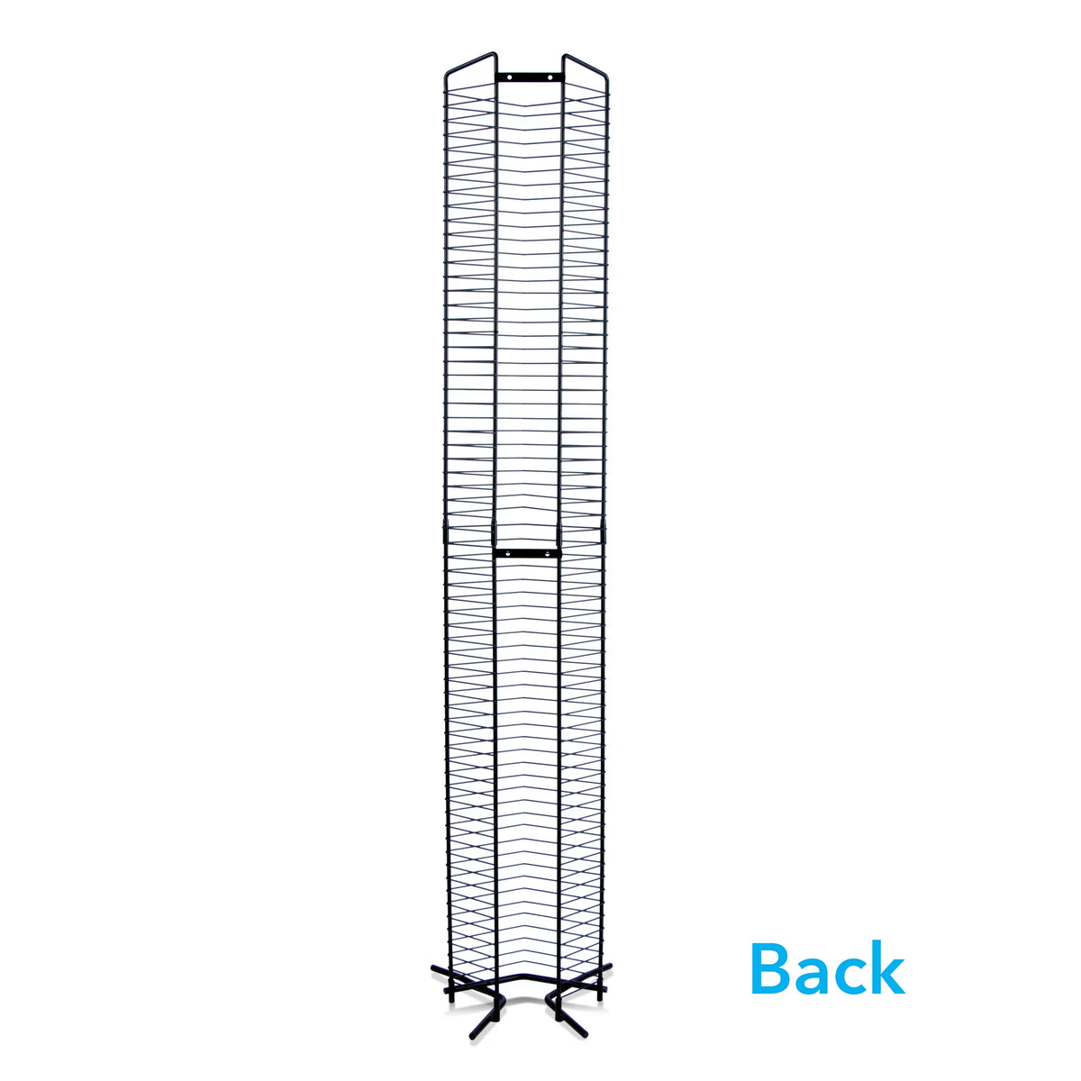 Storage 65-Disc Onyx Atlantic Heavy Steel Tower, Media Black Guage Contemporary