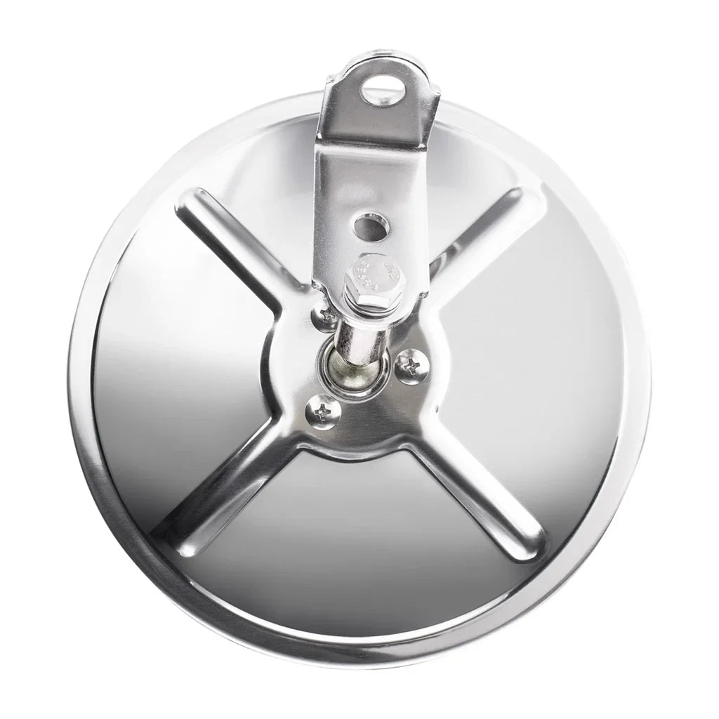 Center (1) Round Semi / 8.5" Steel Housing Stainless Convex Stud / Mirrors Truck
