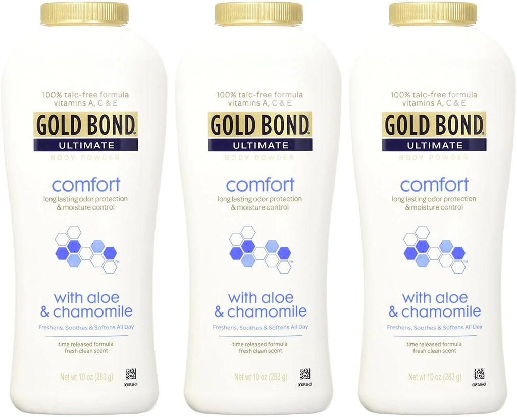 oz Ultimate Comfort Bond Body Talc-Free Pack Powder 3 10 Gold Aloe