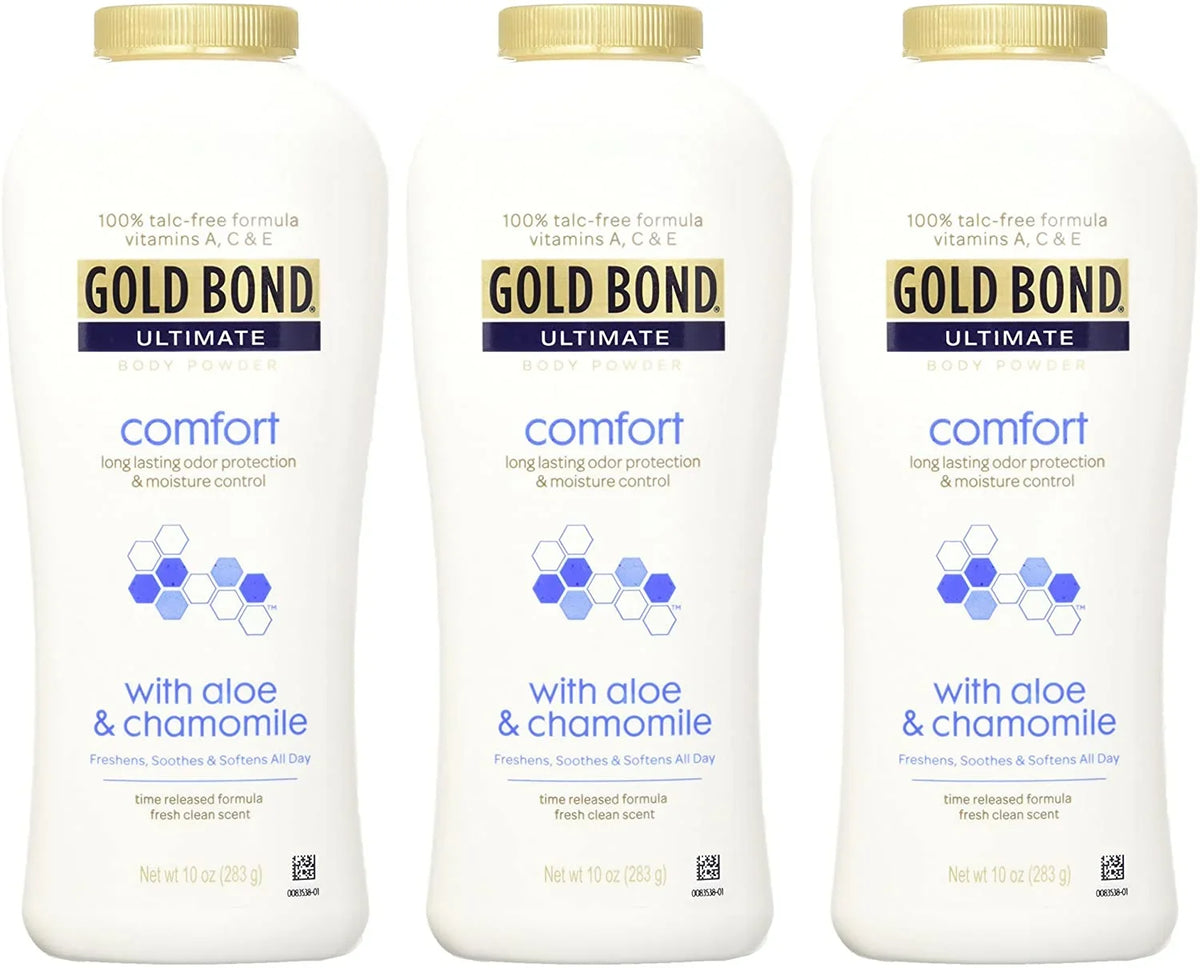 oz Ultimate Comfort Bond Body Talc-Free Pack Powder 3 10 Gold Aloe
