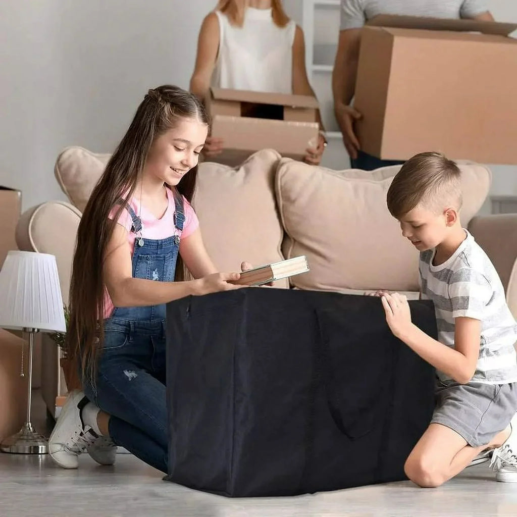Bags, Supplies, Strong Heavy Packing Sherry Large Duty Handles Blue（4 & to Extra Moving Bags Zippers，Alternative Pack） & Storage Backpack Straps Boxes, Moving Moving