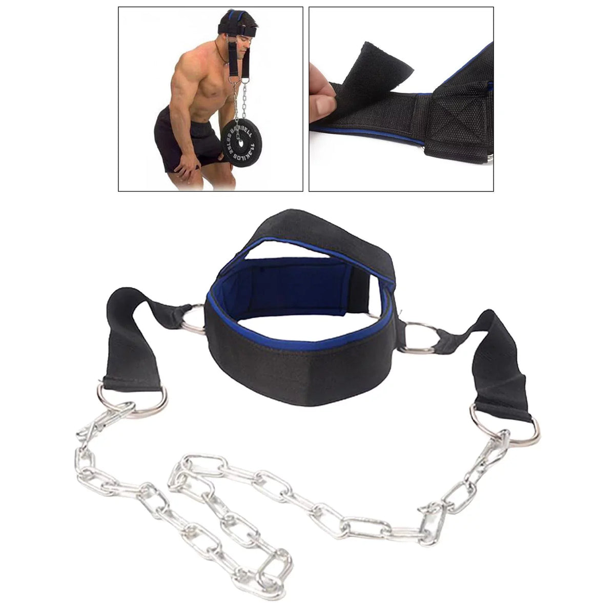 Exercise Exerciser Boxing Lifting Chain Strap Strength for MMA Head Neck Workout Neck Strengthener Belt Fitness Harness Weight Steel Head Strong