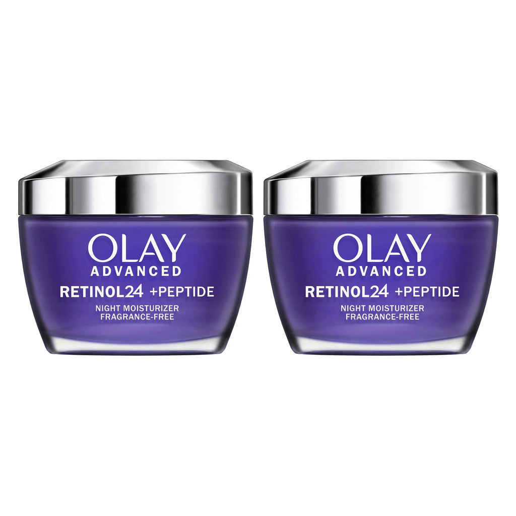 Complex Night Hydrating OLAY Oz, Moisturizer, 24 2-Pack Advanced | Hyaluronic Face Peptide Retinol 1.7 with