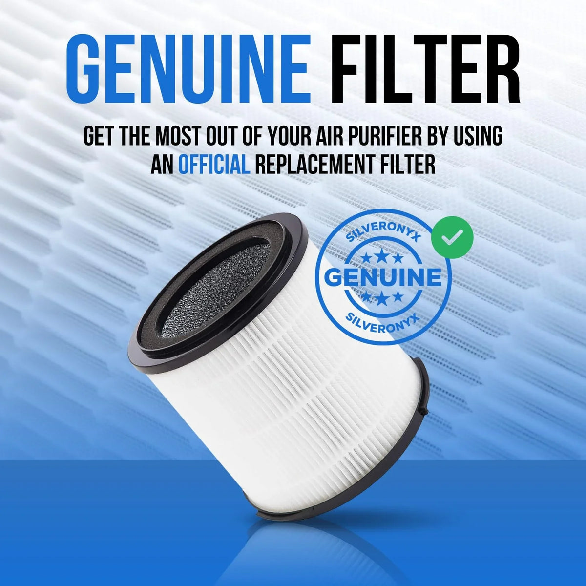 Filter Replacement H13 Air Replacement Filter Filter & Smoke Home, - Bedroom, SilverOnyx Large H13 Dander - (5-Speed), Dust, for Replacement HEPA Black HEPA Pet HEPA Purifier True Room, for Filter